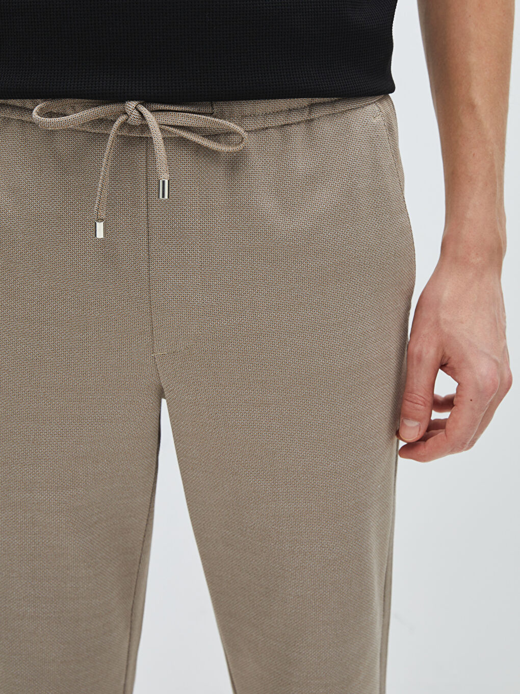 Bej Slim Fit Erkek Jogger Pantolon-3