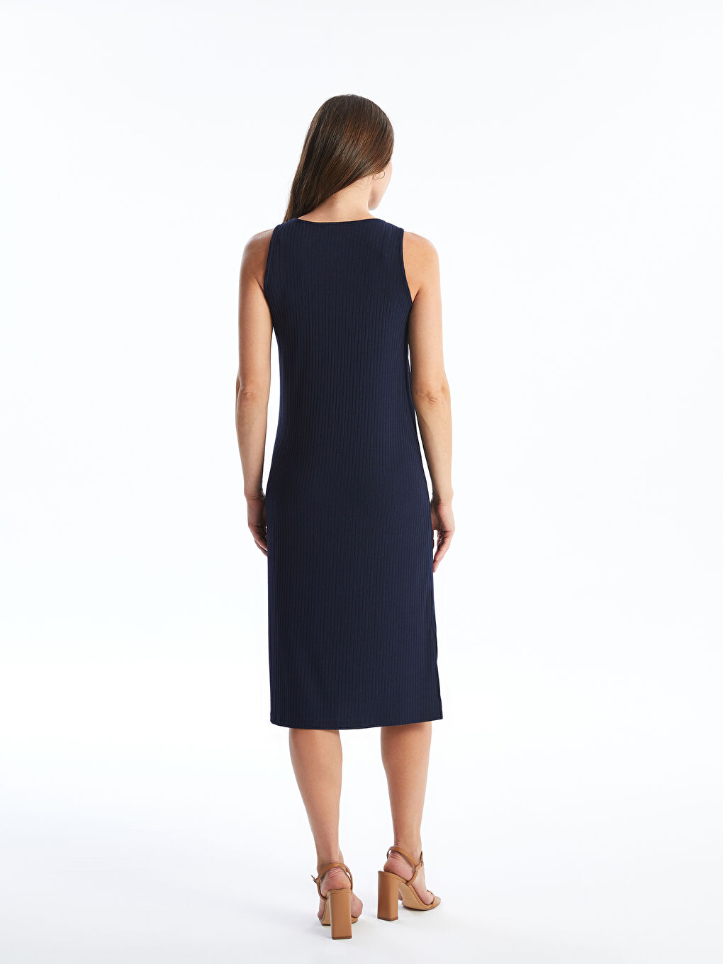 Crew Neck Straight A-Cut Maternity Dress -S40050Z8-HEL
