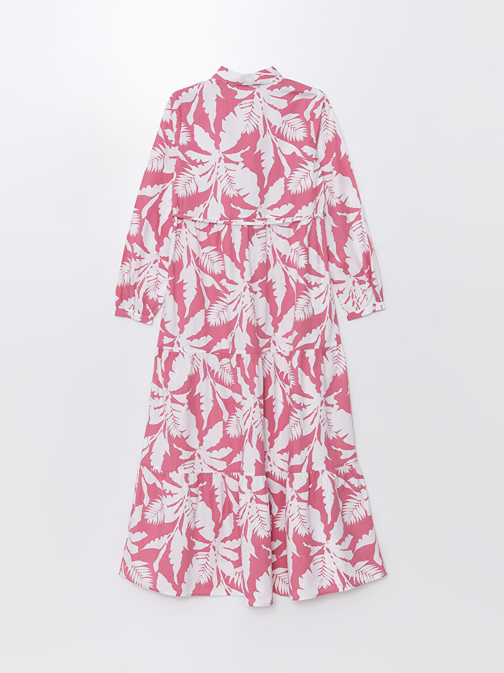 Robe de maternité à manches longues avec col et motifs-7