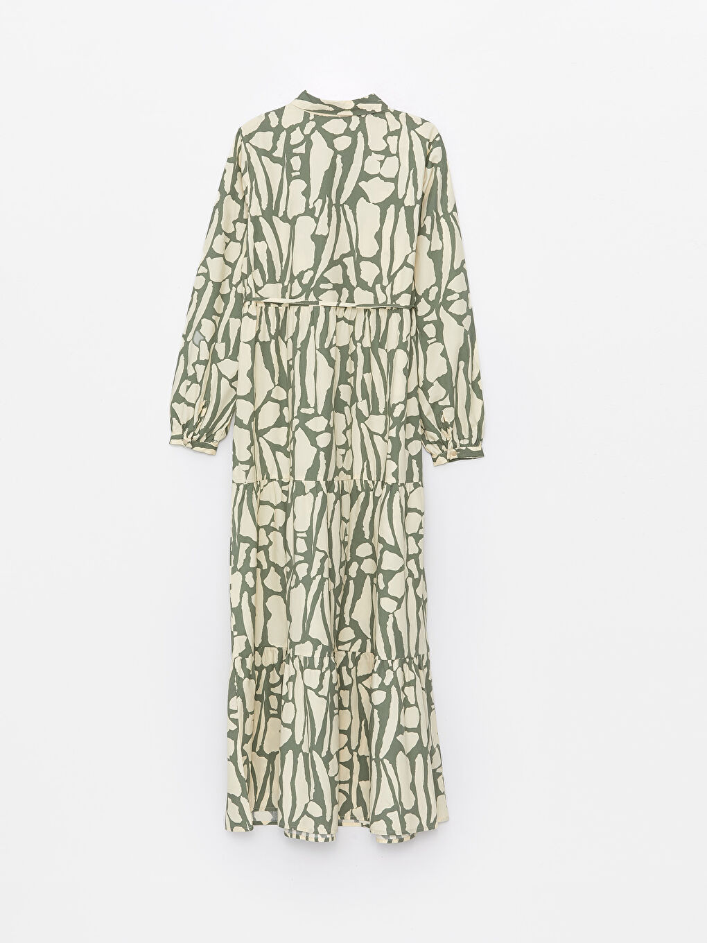 Shirt Collar Patterned Long Sleeve Maternity Dress -S40057Z8-LRR