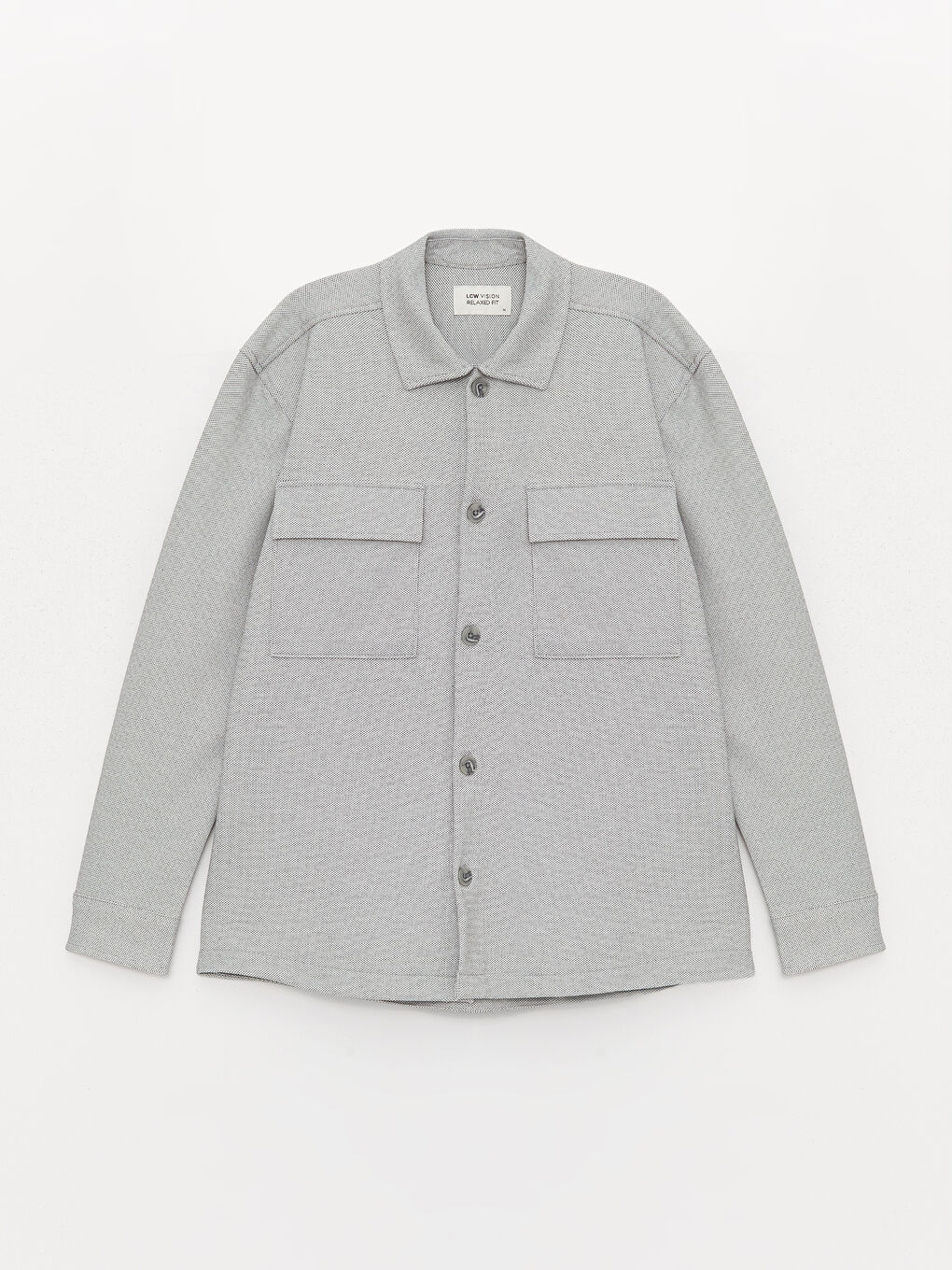 Regular Fit Long Sleeve Men's Shirt Jacket -S40070Z8-QKV
