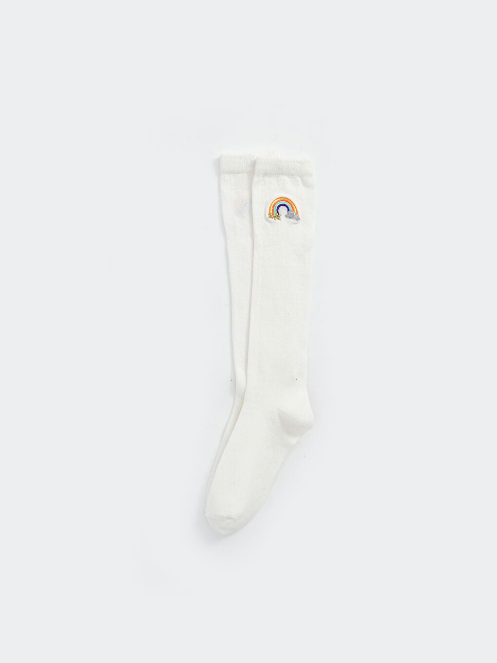 Embroidered Girls' Knee High Socks -S40096Z4-EEW