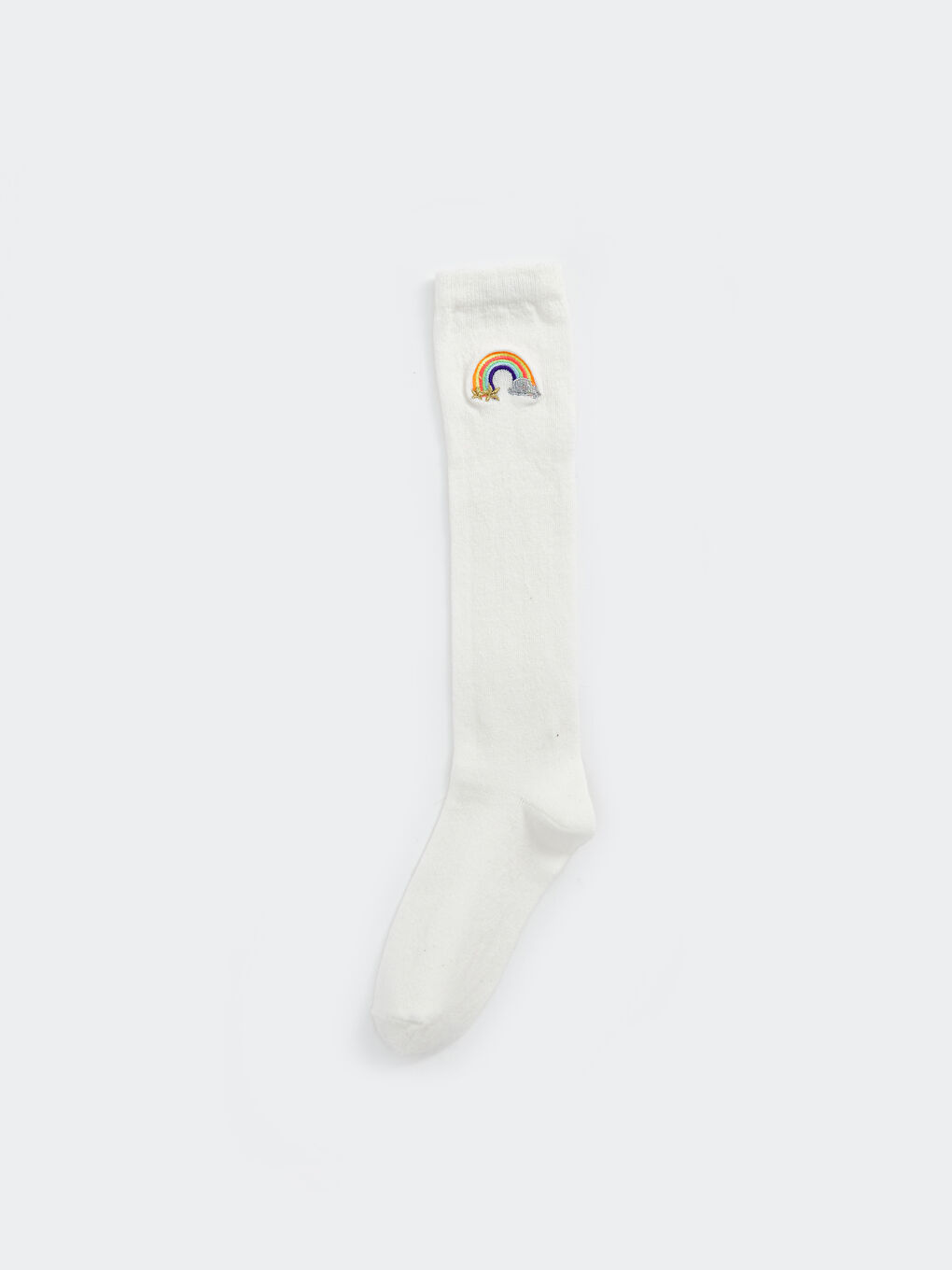 Embroidered Girls' Knee High Socks -S40096Z4-EEW