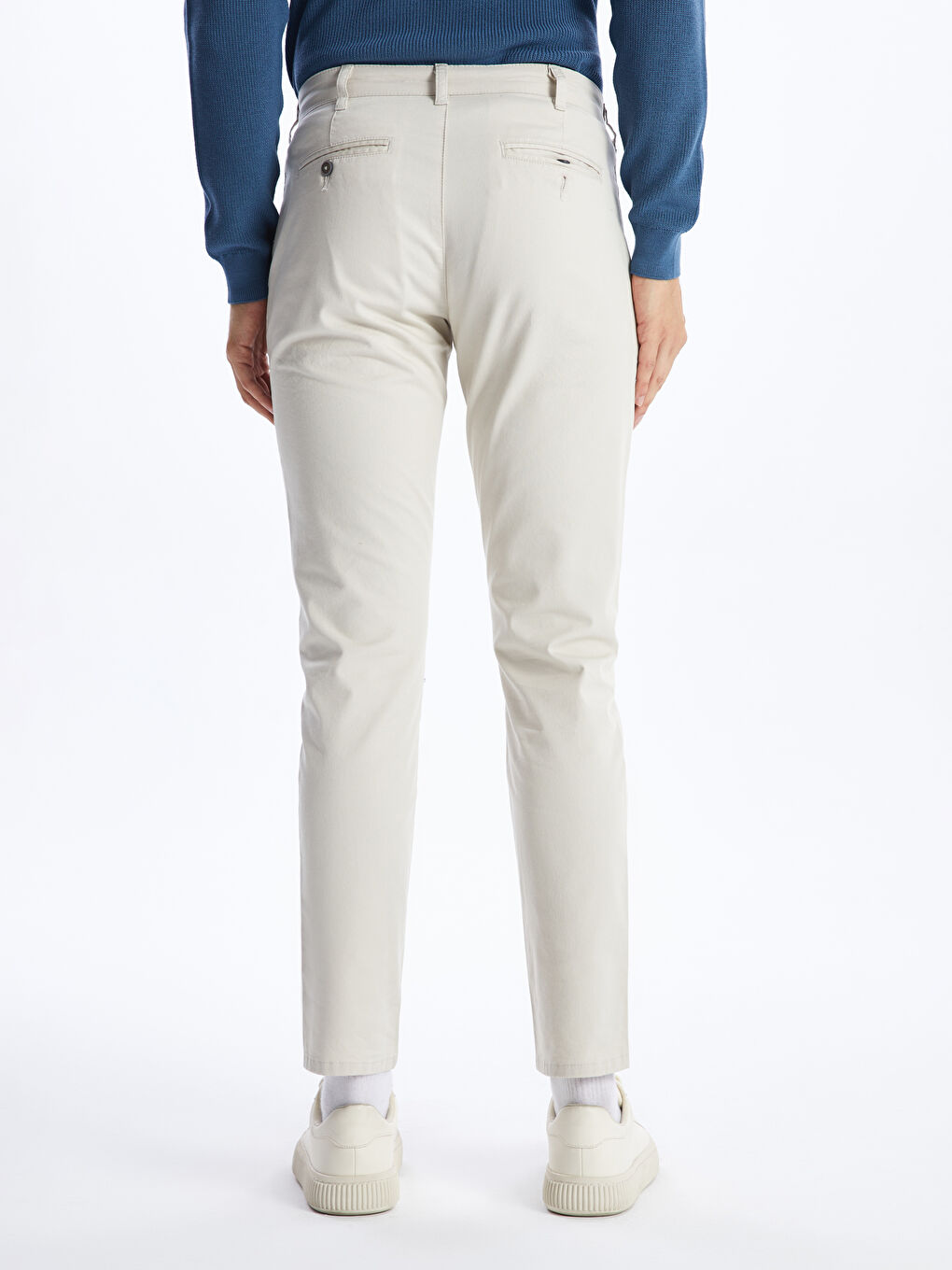 Bej Dar Kalıp Erkek Chino Pantolon-3