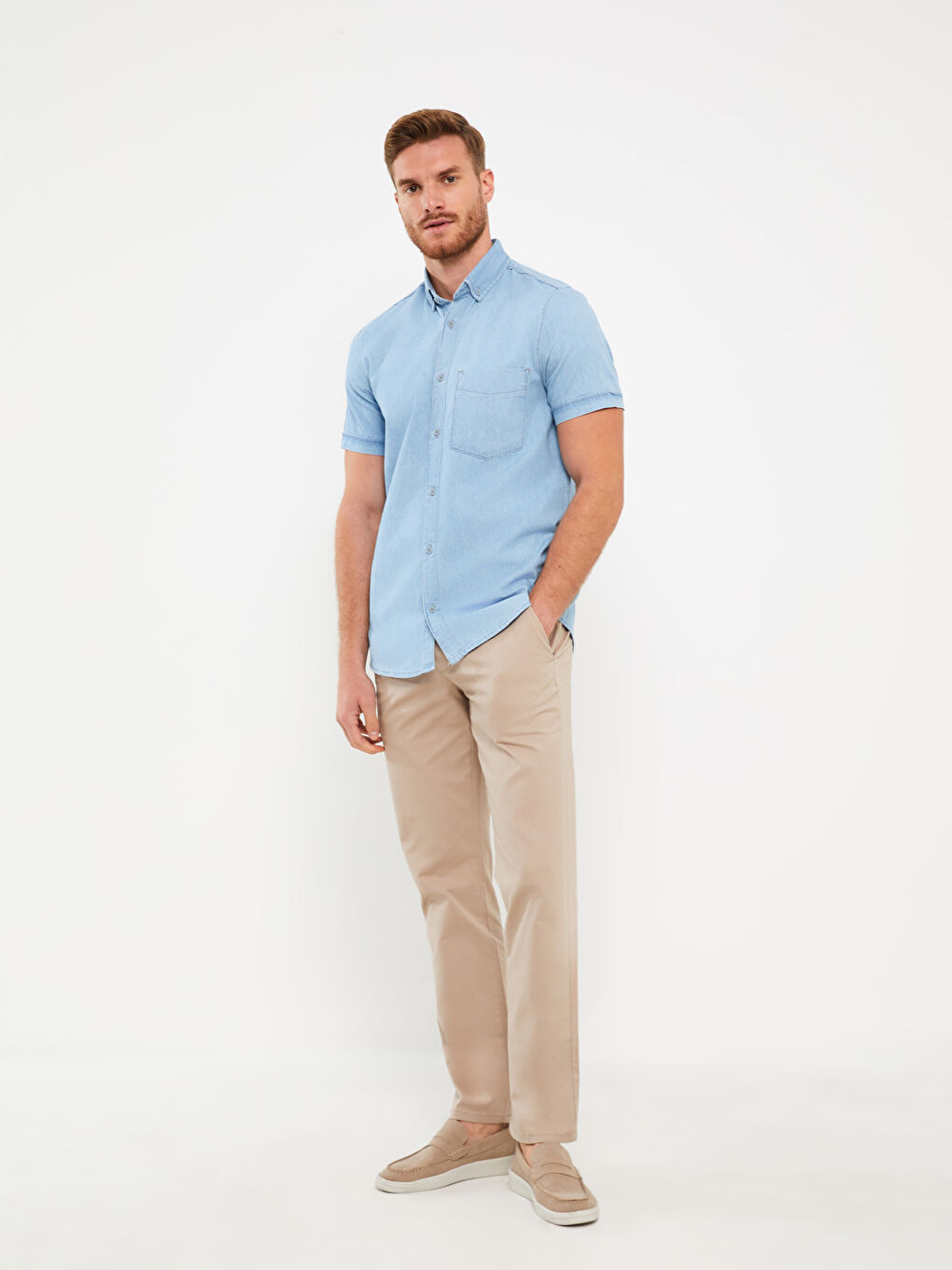 LCWAIKIKI Classic Bej Standart Kalıp Erkek Chino Pantolon