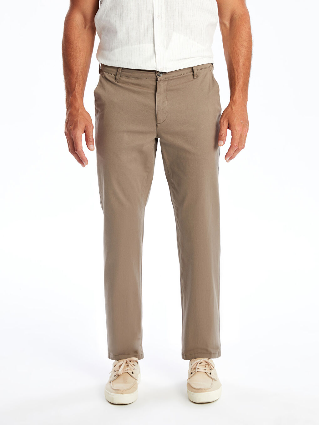 LCWAIKIKI Classic Bej Standart Kalıp Erkek Chino Pantolon - 1