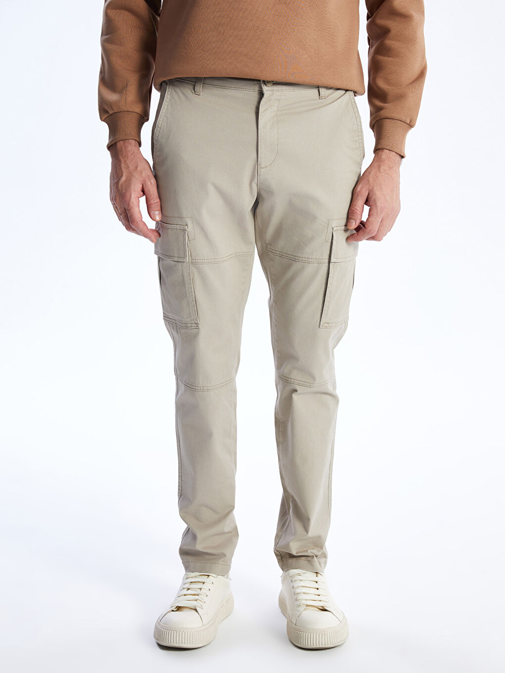 LCWAIKIKI Classic Bej Dar Kalıp Gabardin Erkek Chino Pantolon - 3