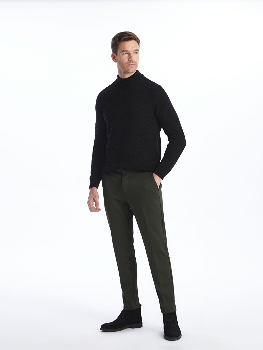 Slim Fit Men's Chino Trousers -S40160Z8-HDL