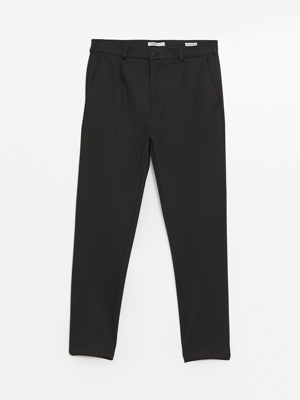 Siyah Standart Kalıp Erkek Chino Pantolon-5
