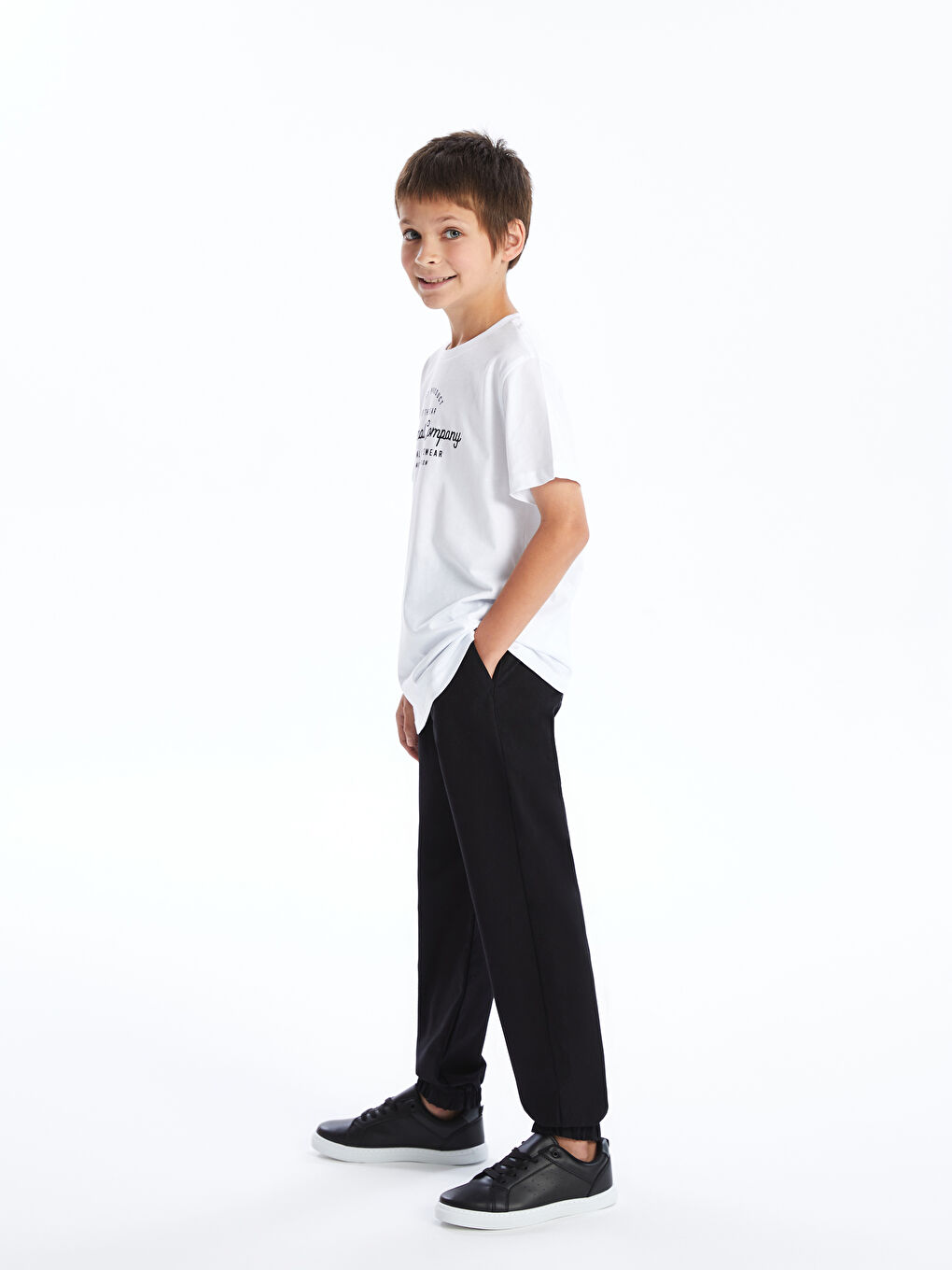 Elasticated Waist Boys' Jogger Trousers -S40169Z4-RQL