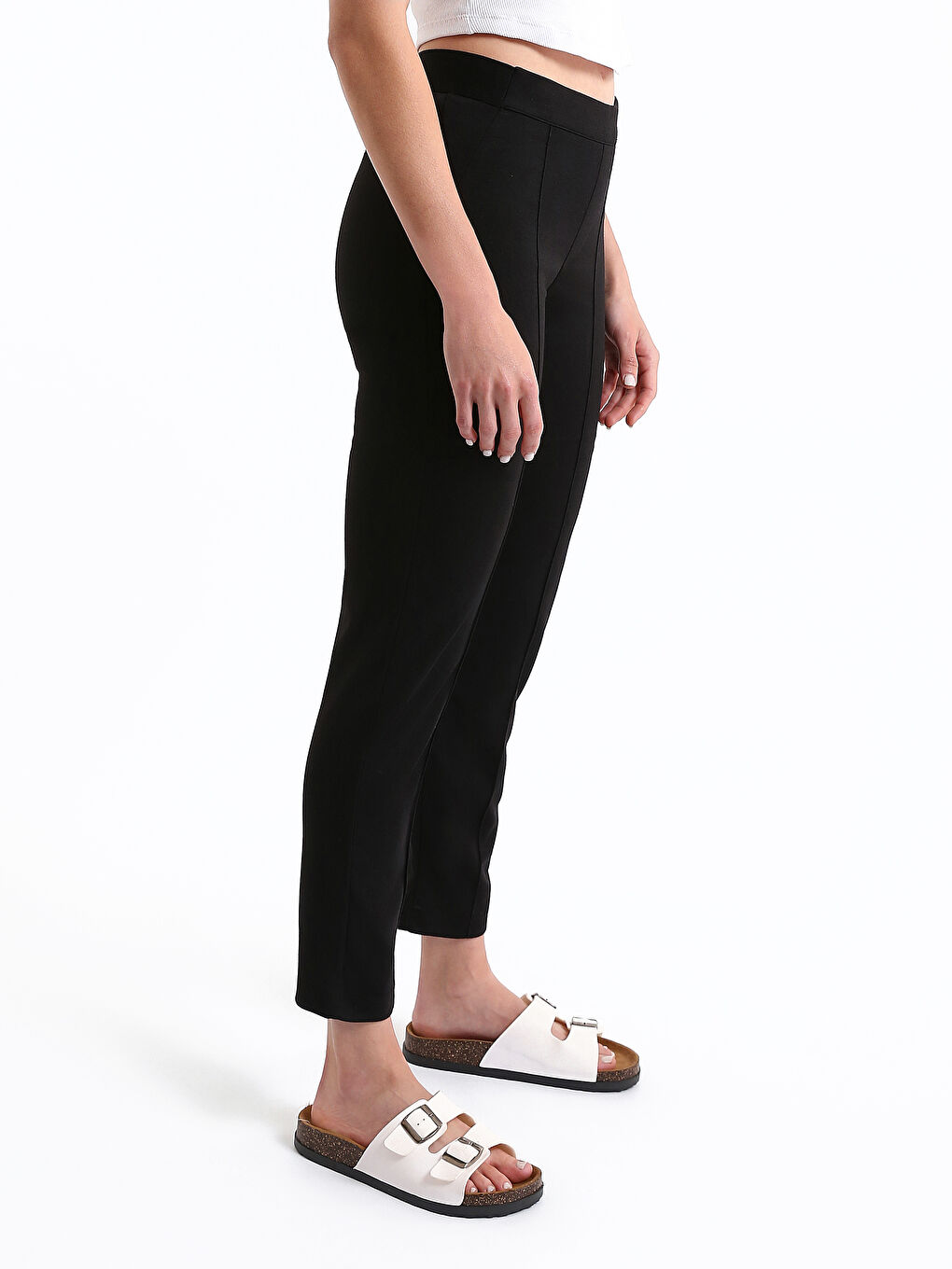 Ženske Pantalone sa Elastičnim Strukom Ekstra Slim Fit Jednostavne-5