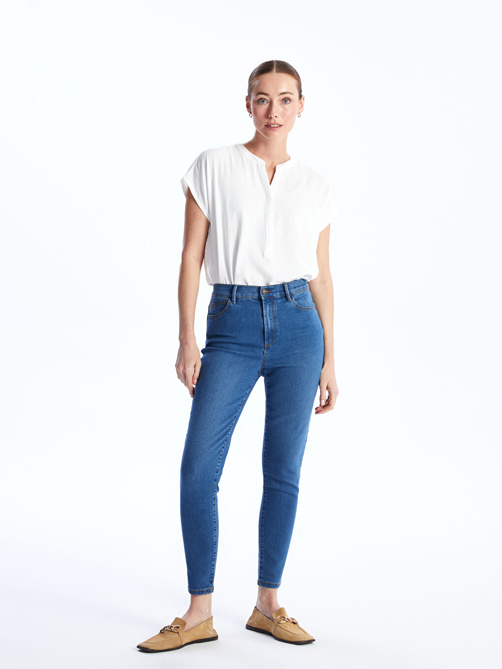 Slim Fit Women's Jeans -S40182Z8-H45