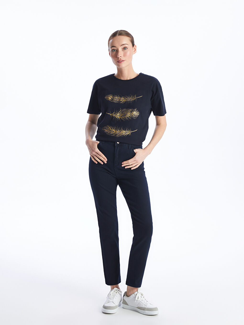 Straight Fit Women's Jeans -S40187Z8-890