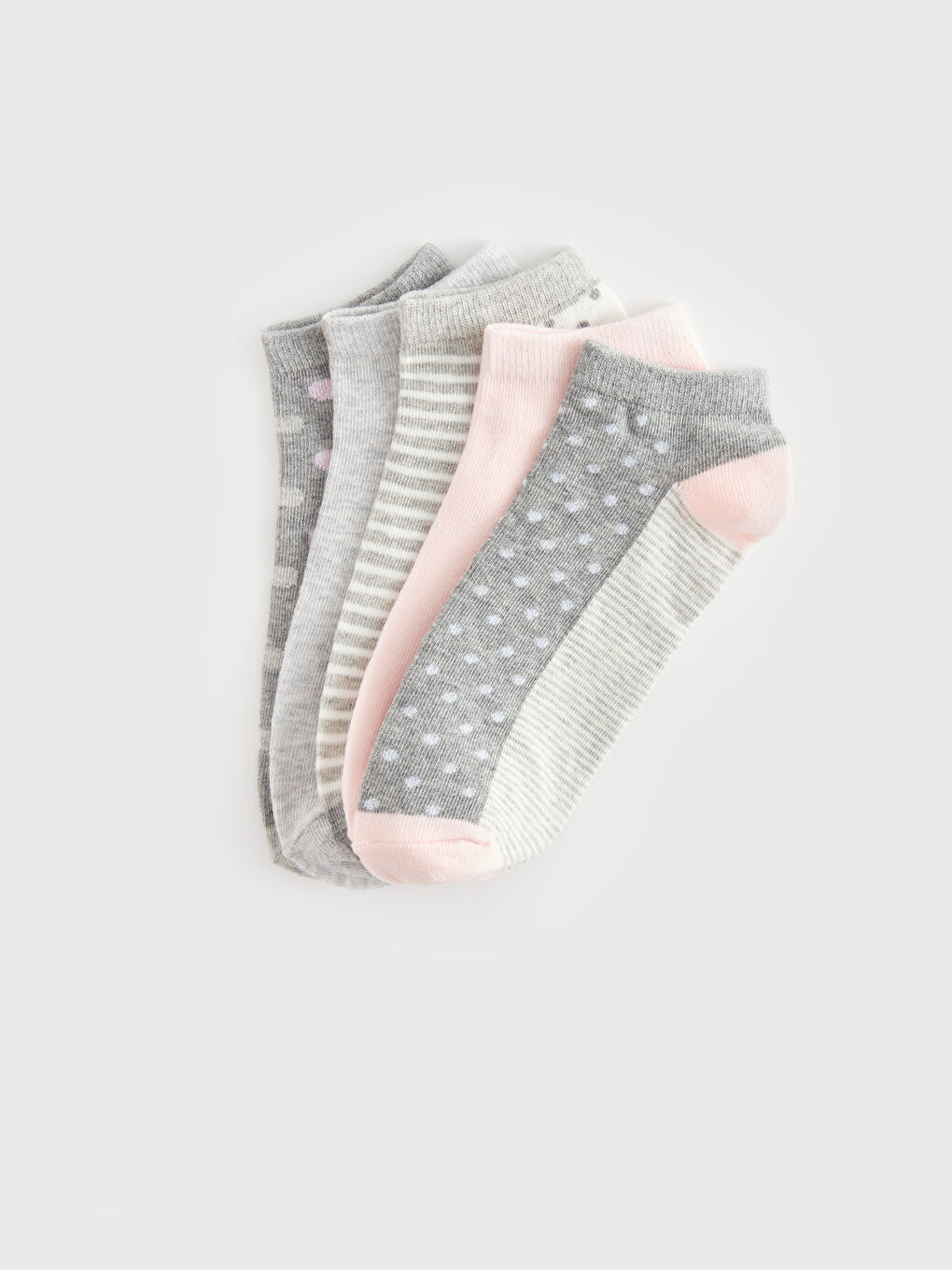 LCW DREAM Patterned Women's Trainer Socks 5 Pack -S40192Z8