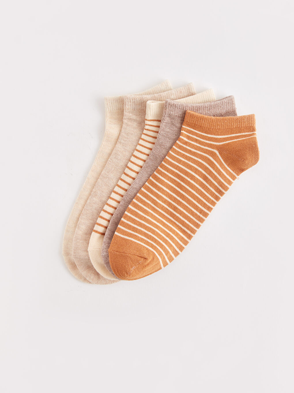 LCW DREAM Striped Women's Trainer Socks 5 Pack -S40194Z8-J0U