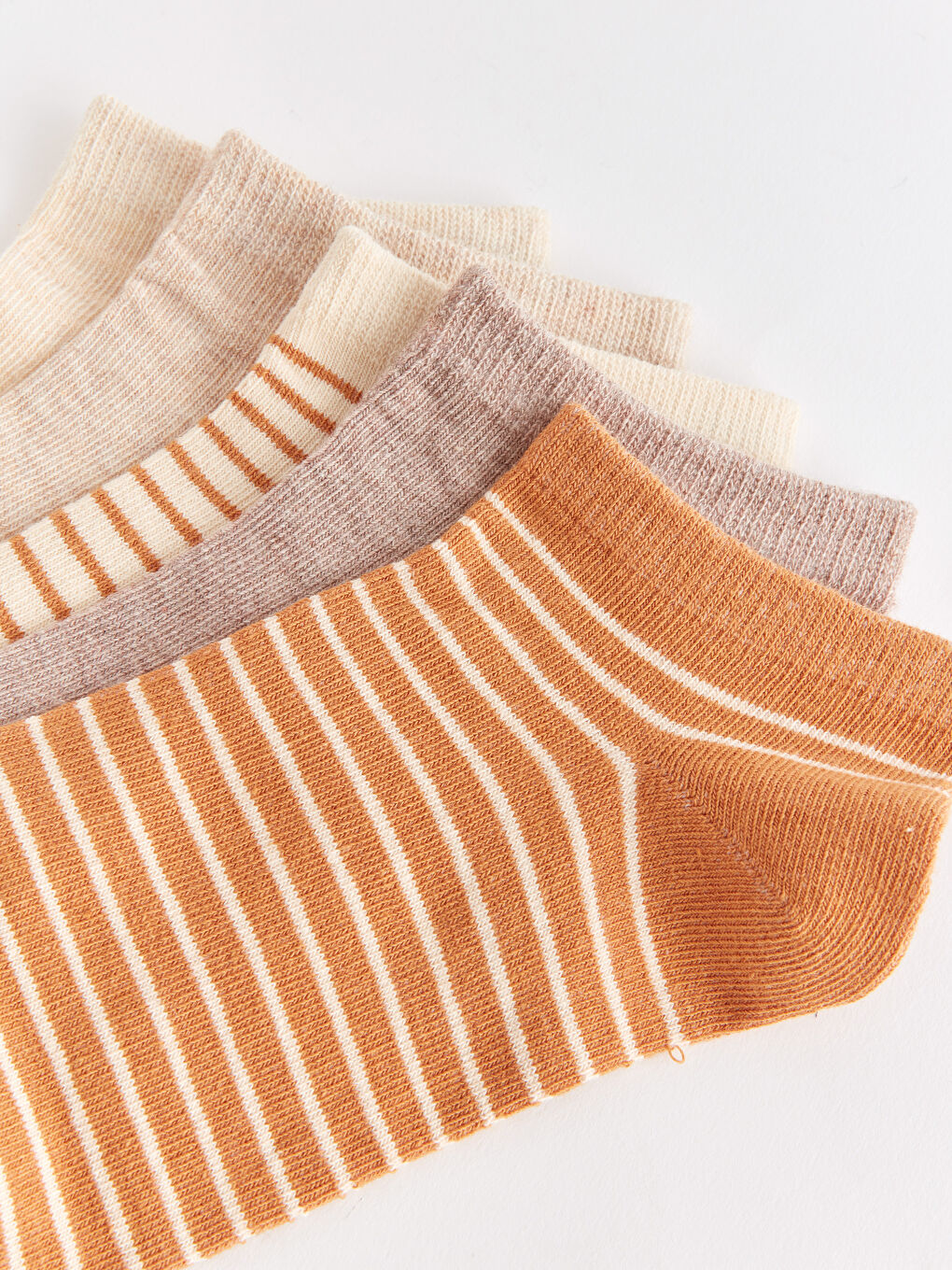 LCW DREAM Striped Women's Trainer Socks 5 Pack -S40194Z8-J0U