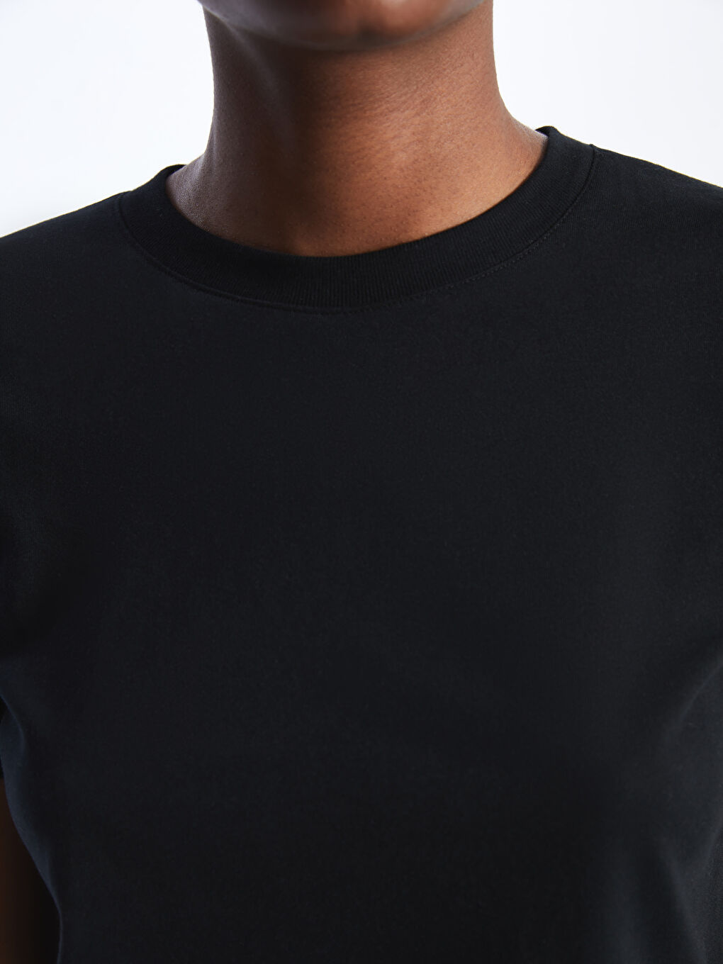LCW Vision Crew Neck Plain Short Sleeve Women's T-Shirt -S40212Z8-CVL