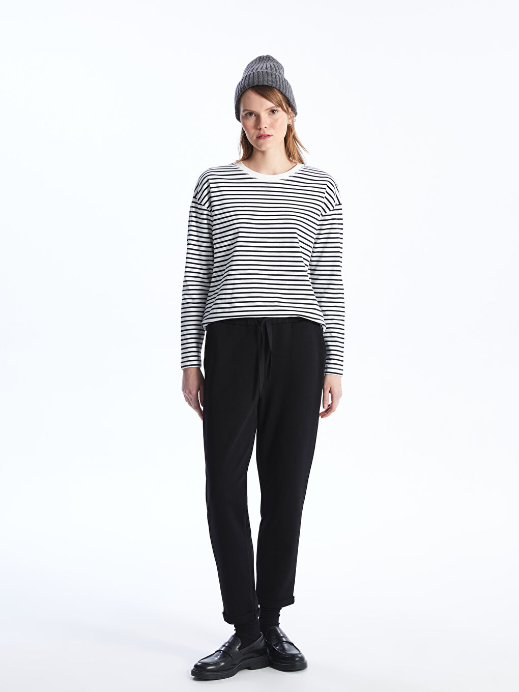 Women's Elastic Waist Regular Sweatpants -S40214Z8-RQN