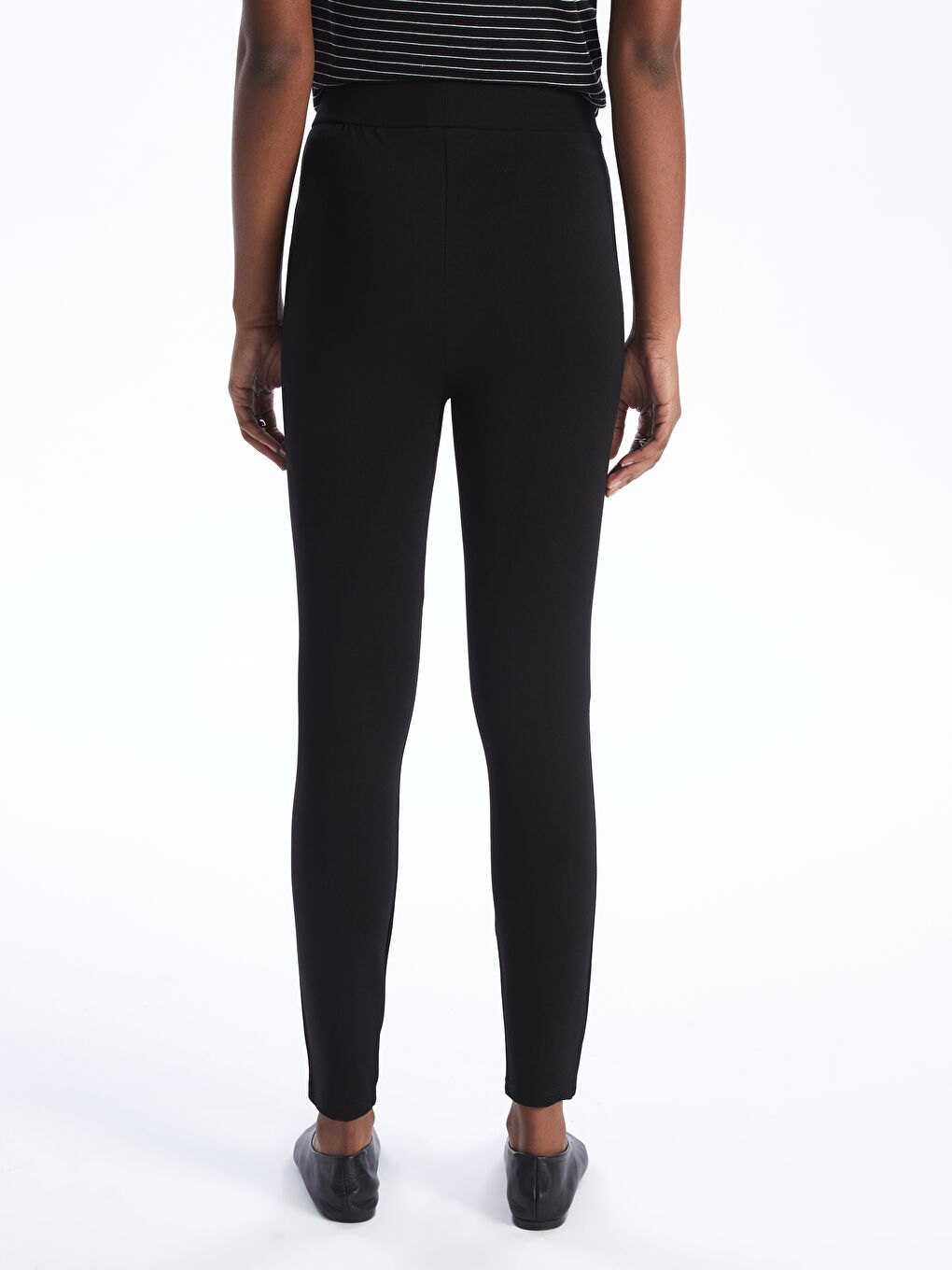 Women's Extra Narrow Fit Plain Tights with Elastic Waist -S40216Z8-CVL