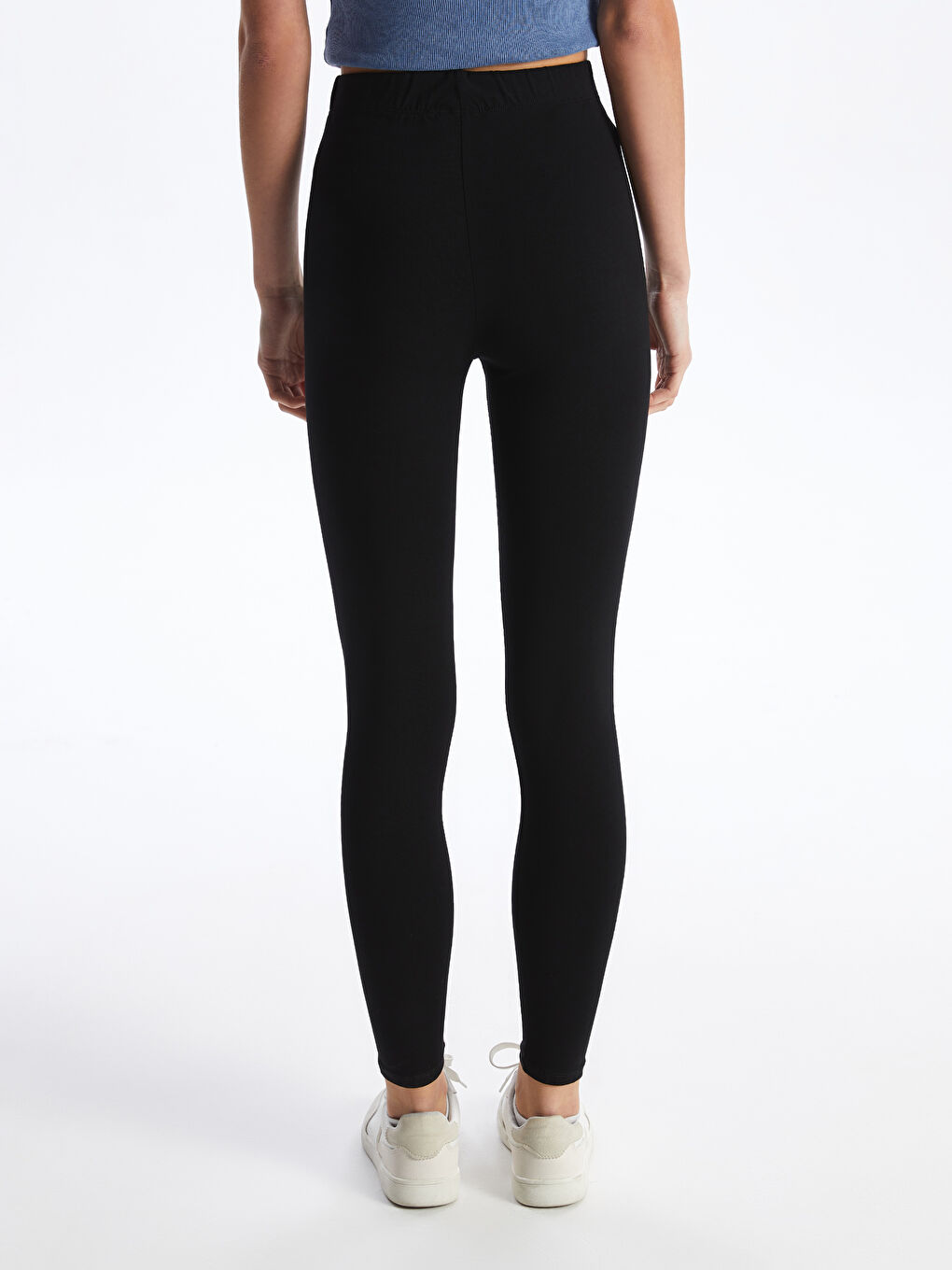 Women's Extra Narrow Fit Plain Tights with Elastic Waist -S40217Z8-CVL