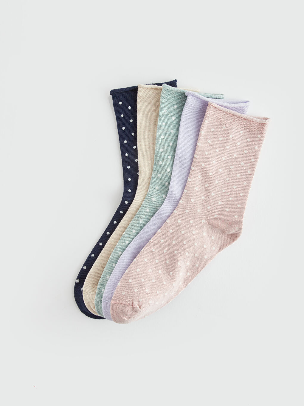 LCW DREAM Patterned Women's Ankle Socks 5 Pack -S40222Z8-J3S