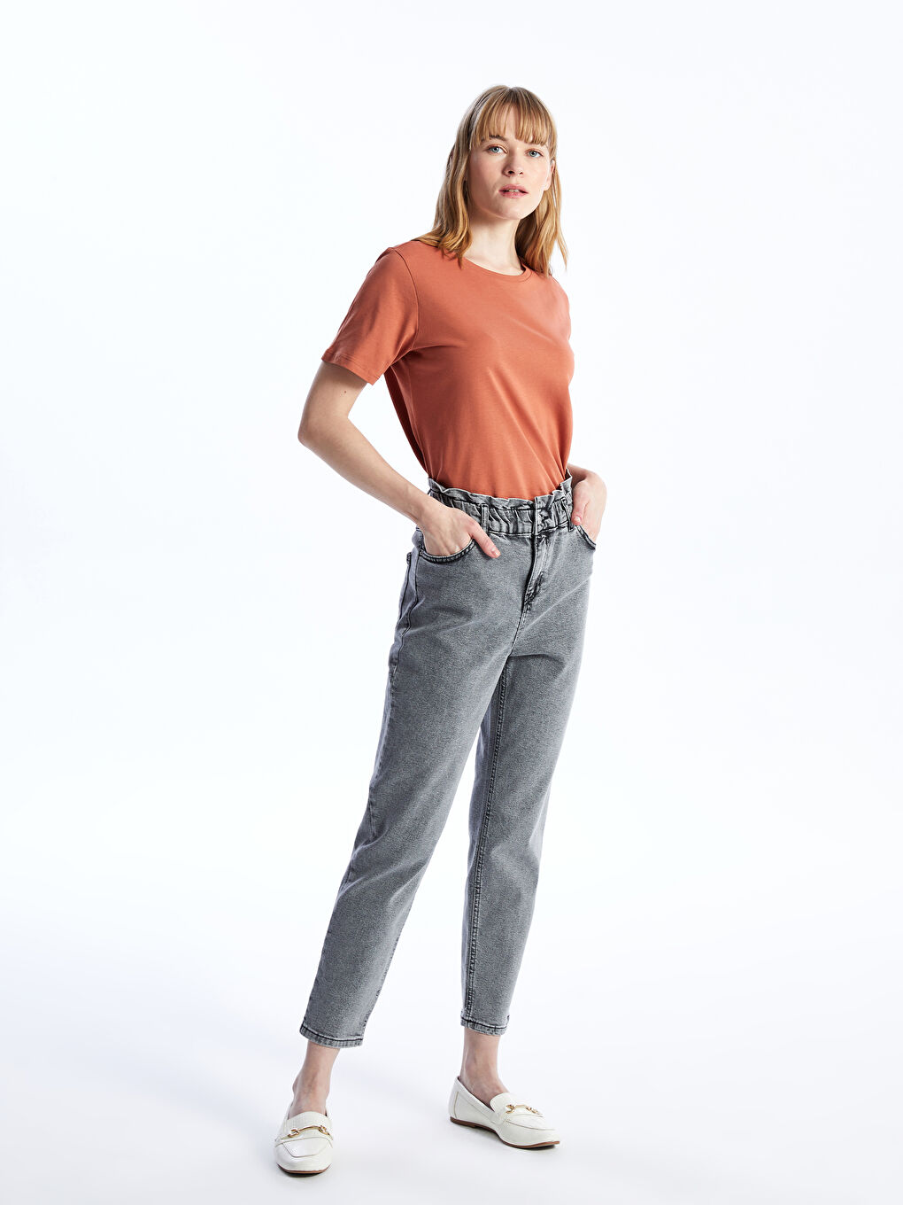 LCWAIKIKI Classic Paperbag Women's Jeans -S40247Z8-KSM
