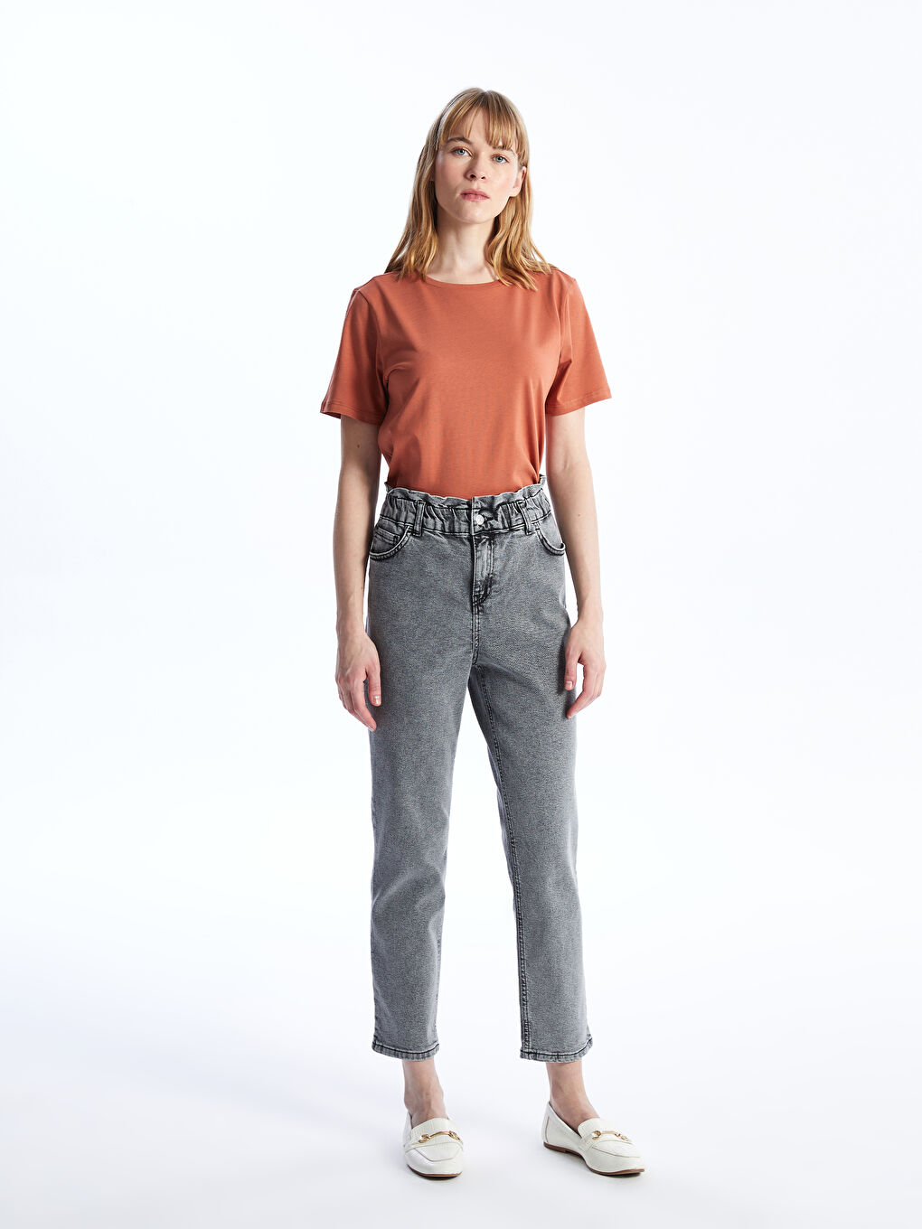 LCWAIKIKI Classic Paperbag Women's Jeans -S40247Z8-KSM