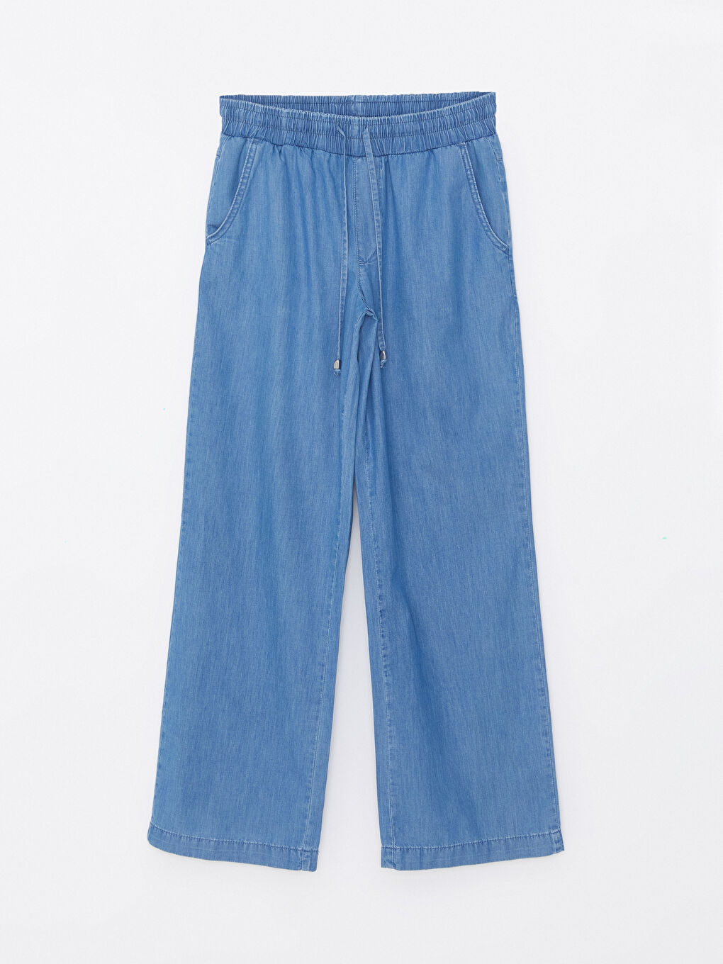 Wideleg Women's Jeans With Elastic Waist -S40250Z8-563