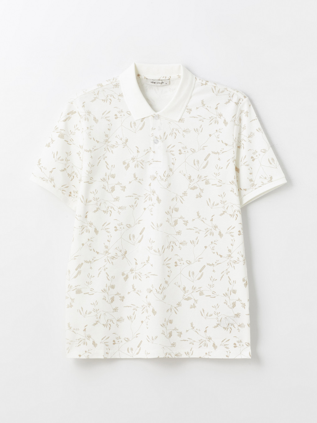 Polo Neck Short Sleeve Patterned Men's T-shirt-5