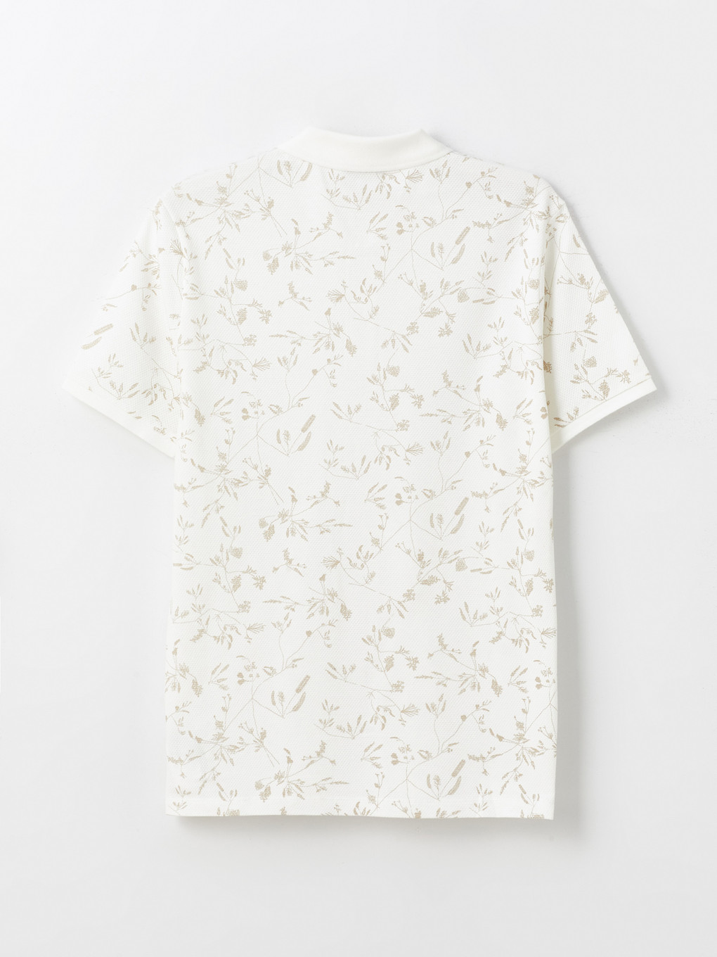 Polo Neck Short Sleeve Patterned Men's T-shirt-6