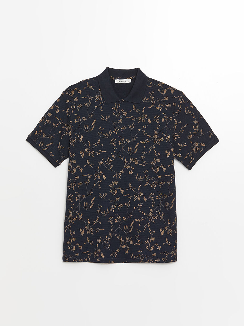 Polo Neck Short Sleeve Patterned Men's T-Shirt -S40269Z8-RFH