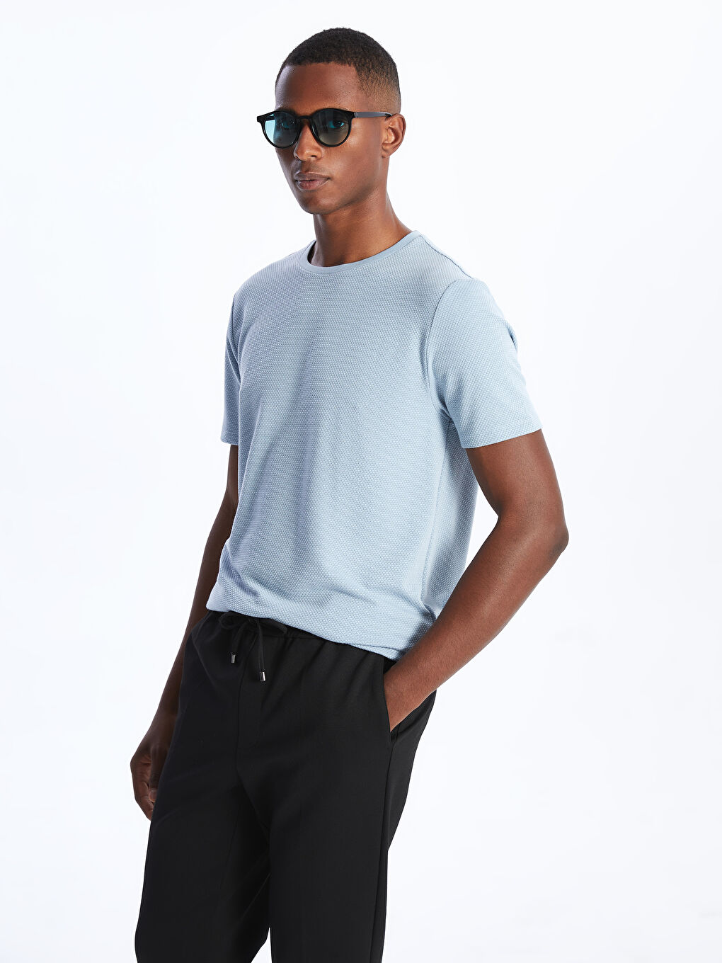 Crew Neck Short Sleeve Men's T-shirt -S40272Z8-J0M