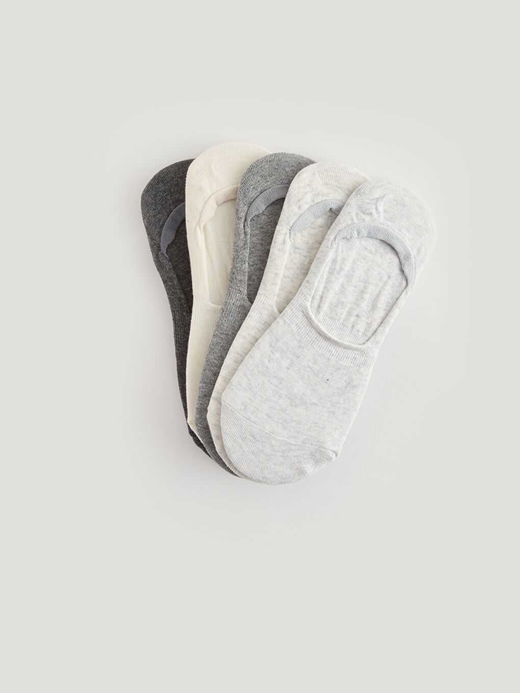 LCW DREAM Women's Plain Invisible Socks 5 Pack -S40280Z8-LAP