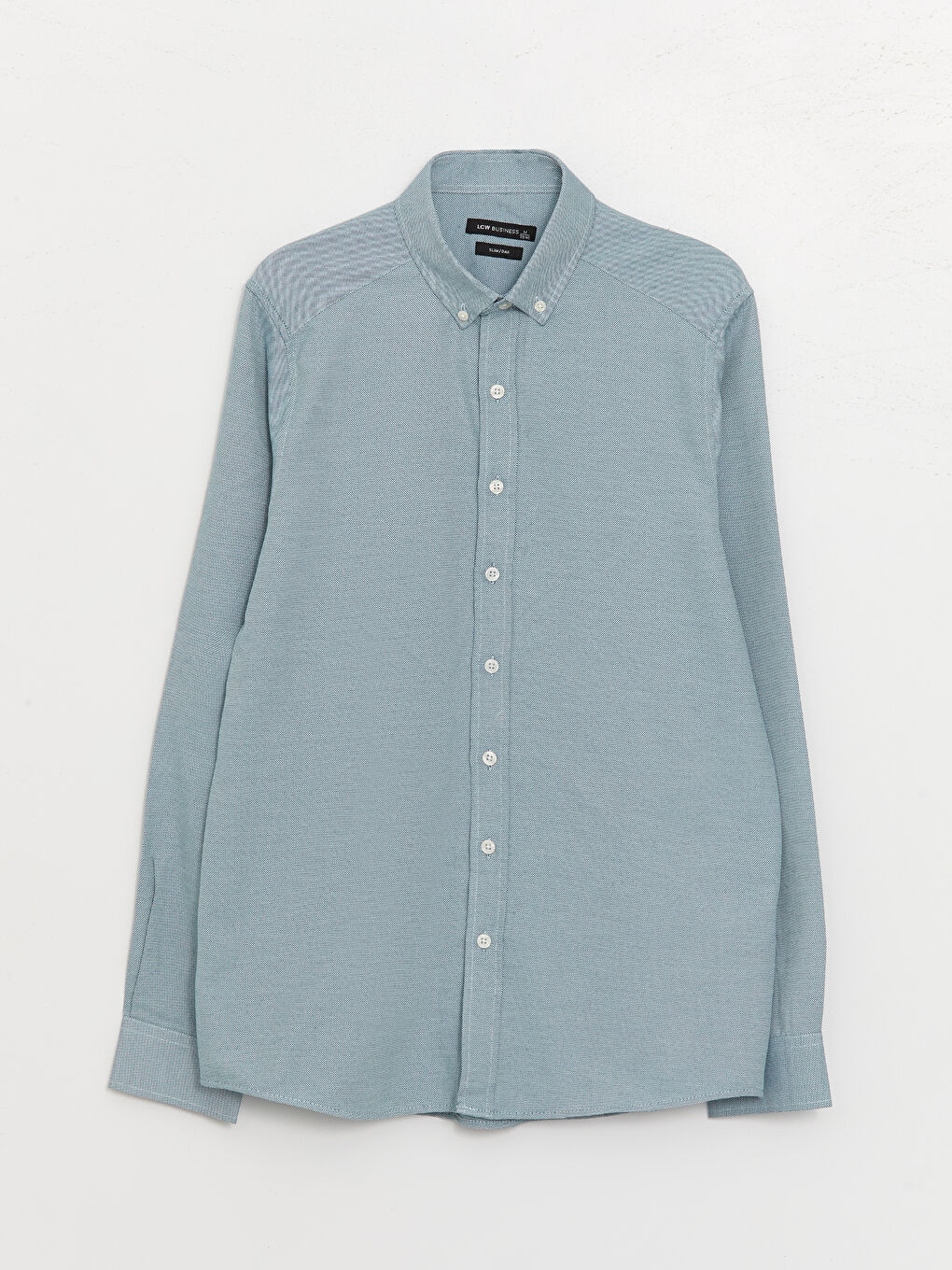 Slim Fit Long Sleeve Oxford Men's Shirt -S40288Z8-FJB