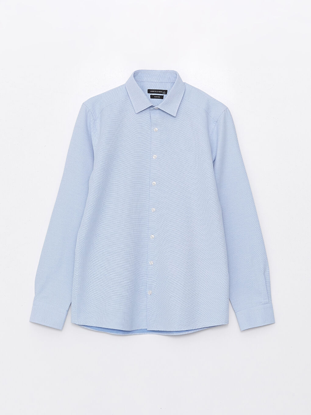 Slim Fit Long Sleeve Dobby Weave Men's Shirt -S40292Z8-CZA