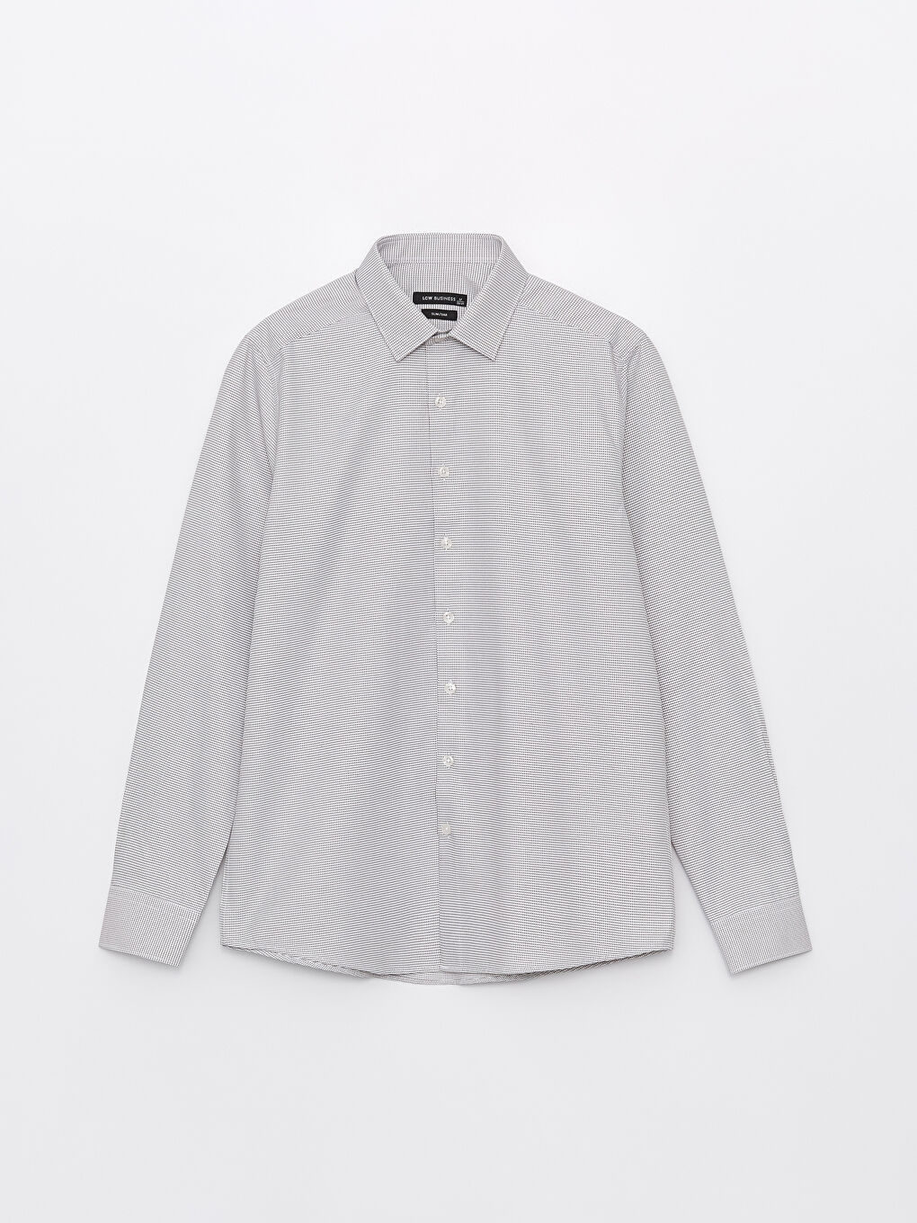 Slim Fit Long Sleeve Dobby Weave Men's Shirt -S40295Z8-S2W