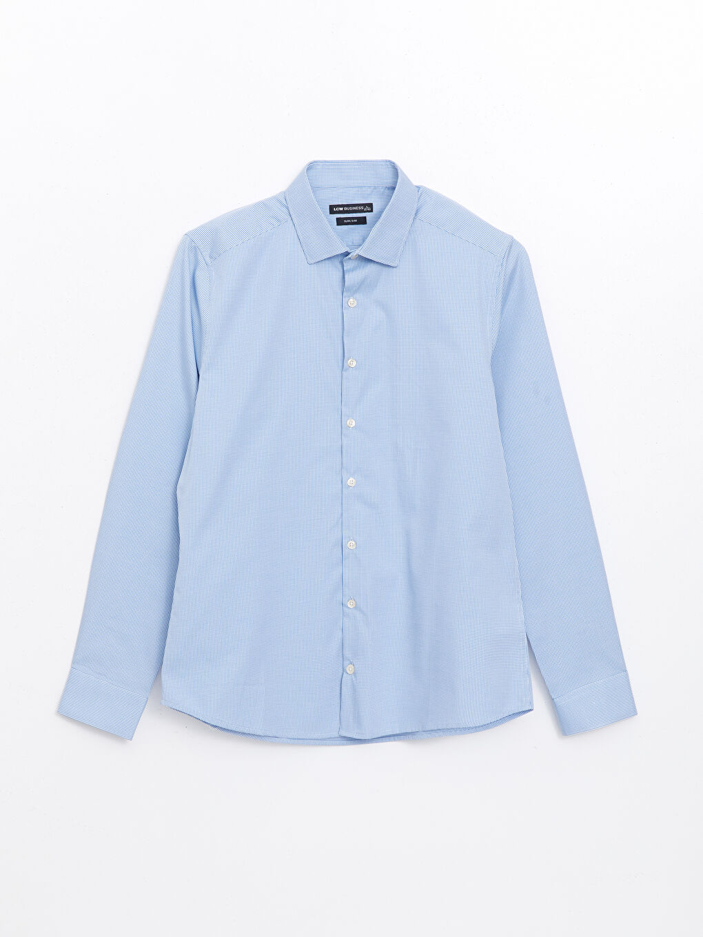 Рубашка Мужская Слим Фит С Длинным Рукавом Из Ткани Добби-4