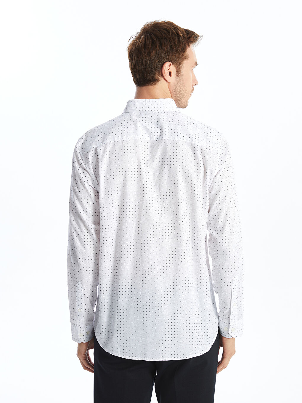 Regular Fit Long Sleeve Men's Shirt -S40299Z8-LU7