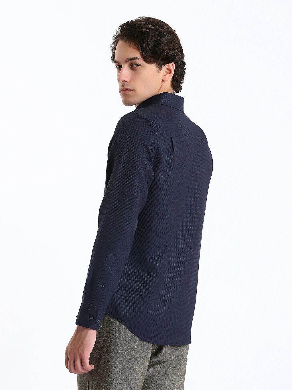 SOUTHBLUE Regular Fit Long Sleeve Dobby Fabric Men's Shirt -S40311Z8-RFH