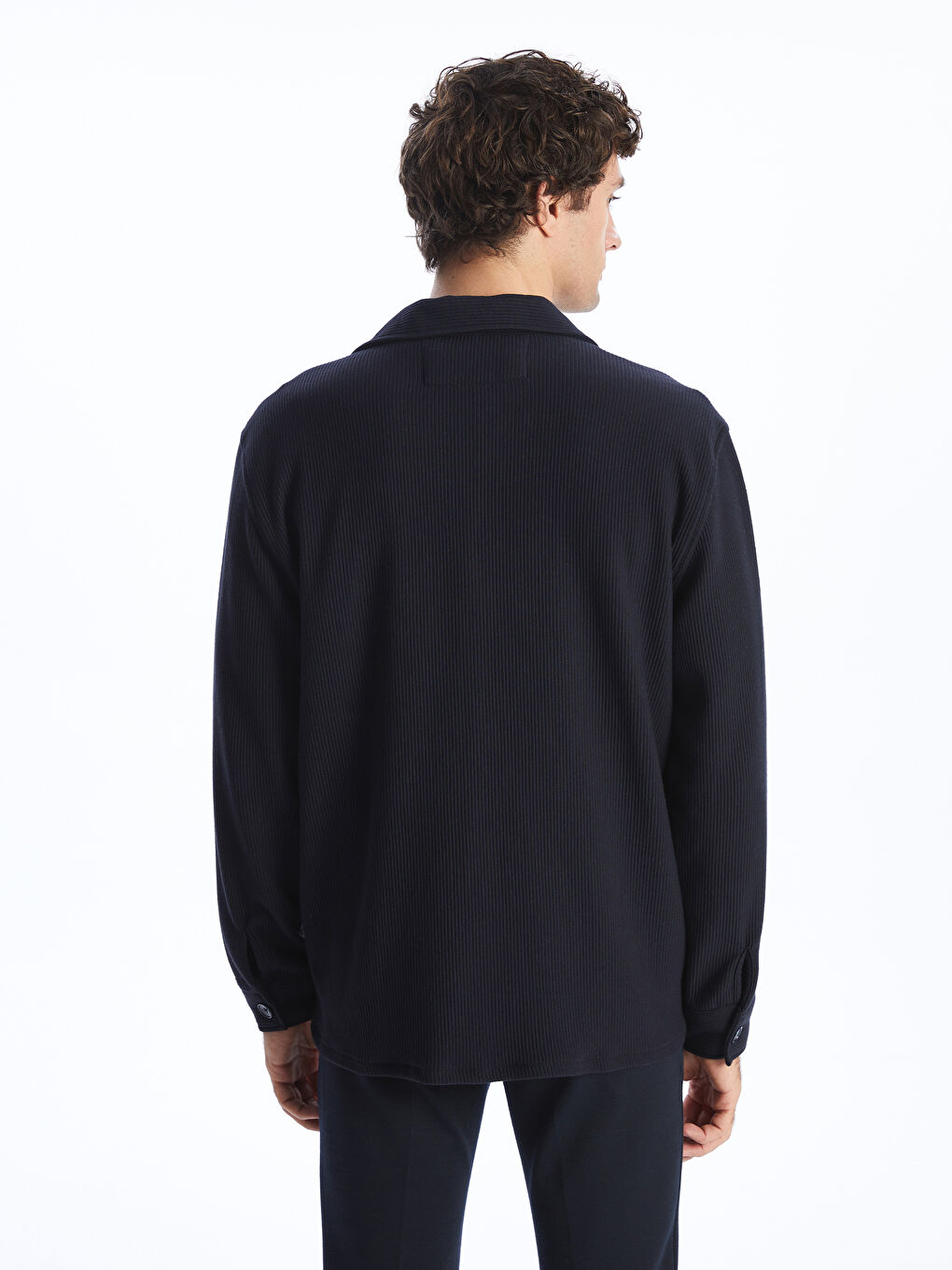 Relaxed Fit Long Sleeve Men's Shirt Jacket -S40313Z8-RFH