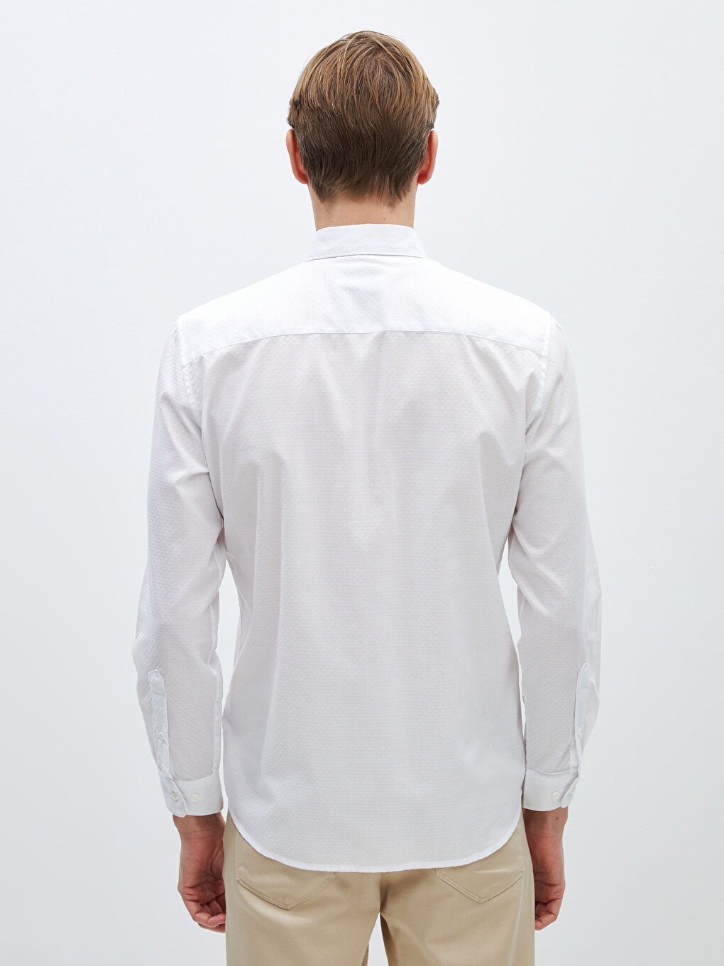 Muška košulja dugih rukava slim fit od dobby tkanine -S40357Z8-Q6K