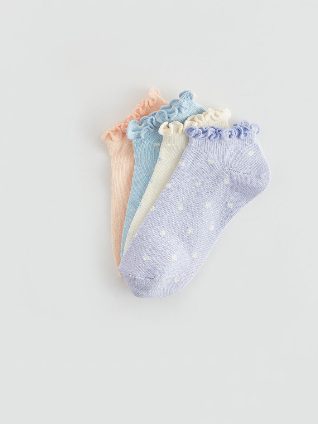 Mercan Desenli Kız Çocuk Patik Çorap 5'li-1