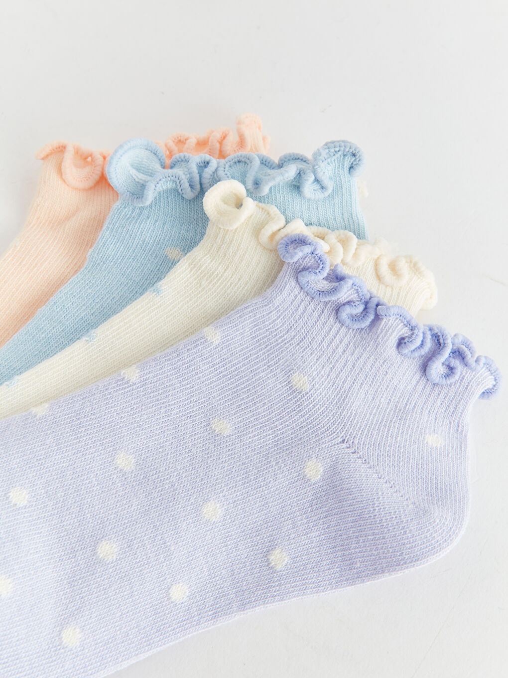 Mercan Desenli Kız Çocuk Patik Çorap 5'li-2