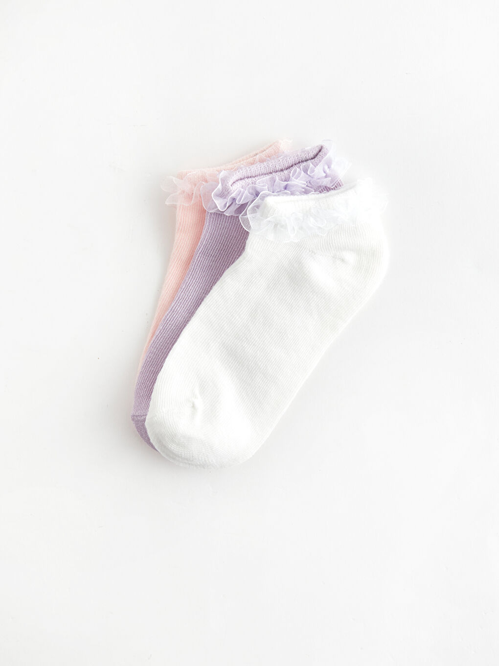 LCW Kids Mädchen Sneakersocken mit Spitzendetail 3er-Pack -S40390Z4-EEW