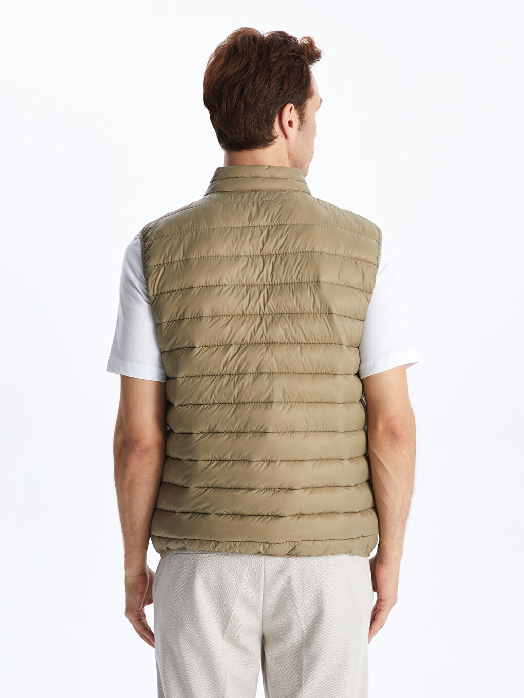 Gilet Doudoune à Col Cheminée pour Hommes Coupe Standard-5