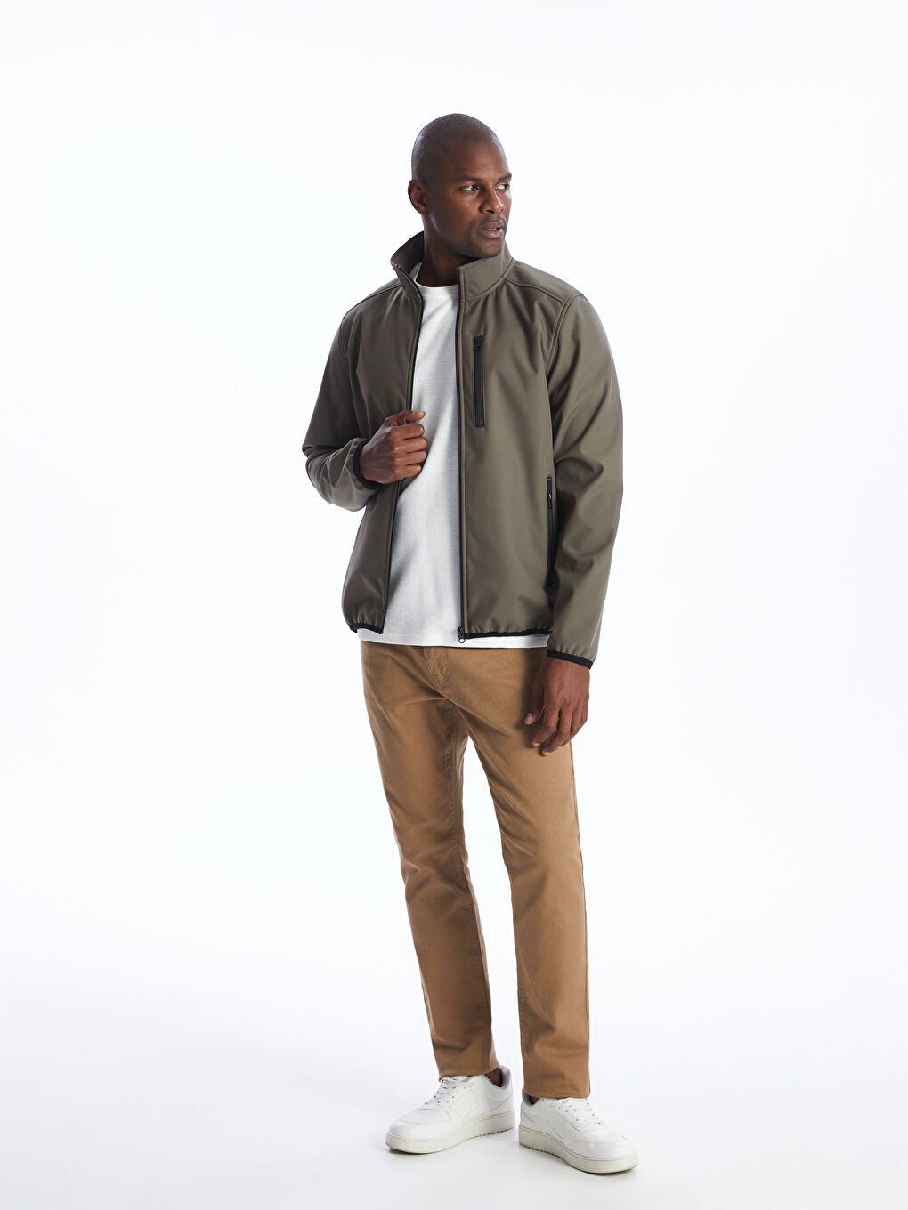 Standard Fit Turtle Neck Men's Coat -S40406Z8-HPA