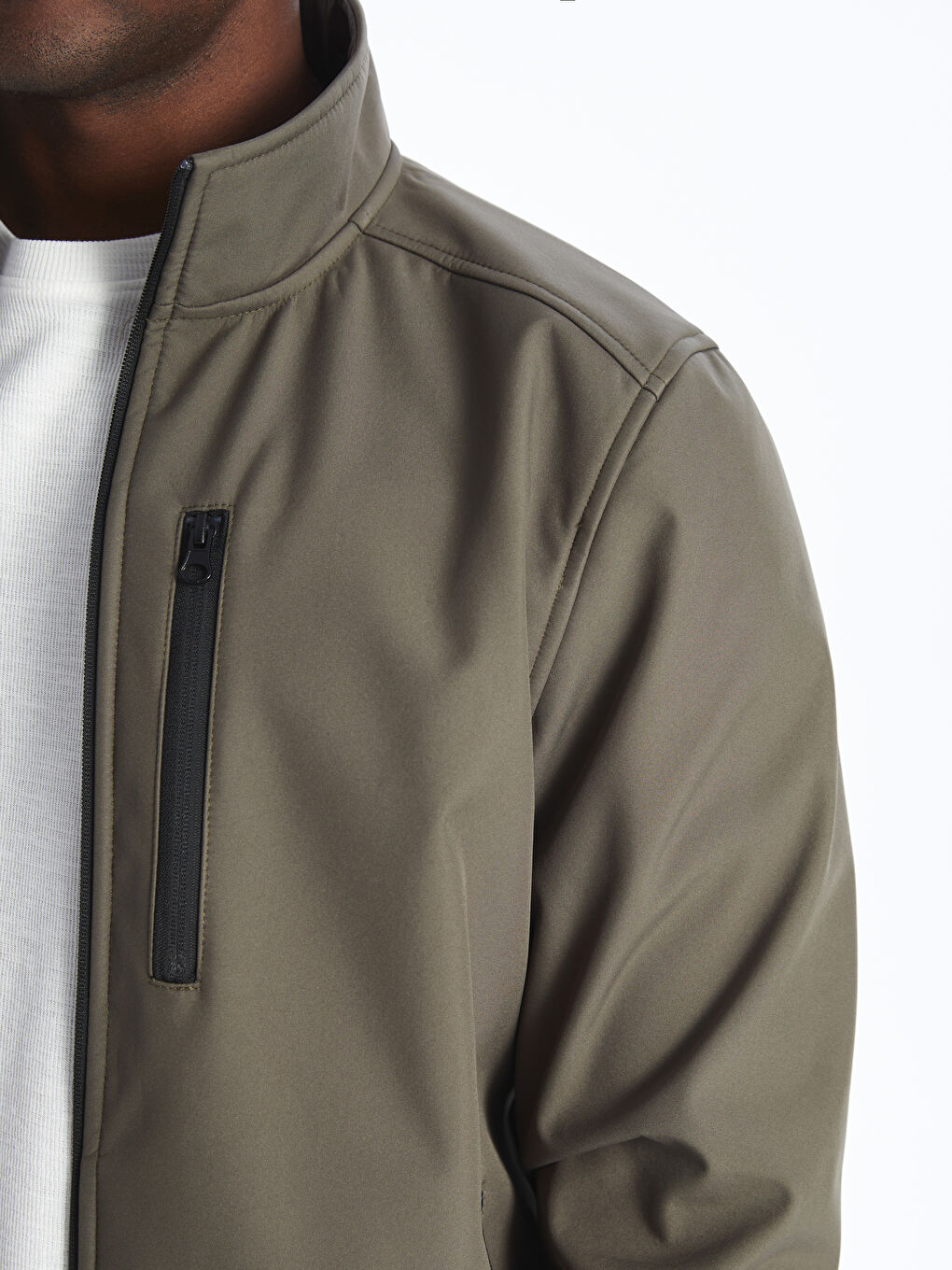 Standard Fit Turtle Neck Men's Coat -S40406Z8-HPA