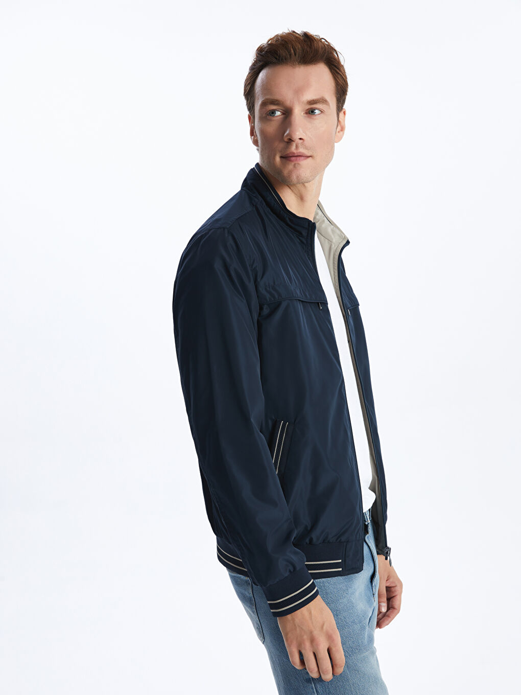 LCWAIKIKI Classic Standard Fit Funnel Neck Men's Coat -S40414Z8-K2N