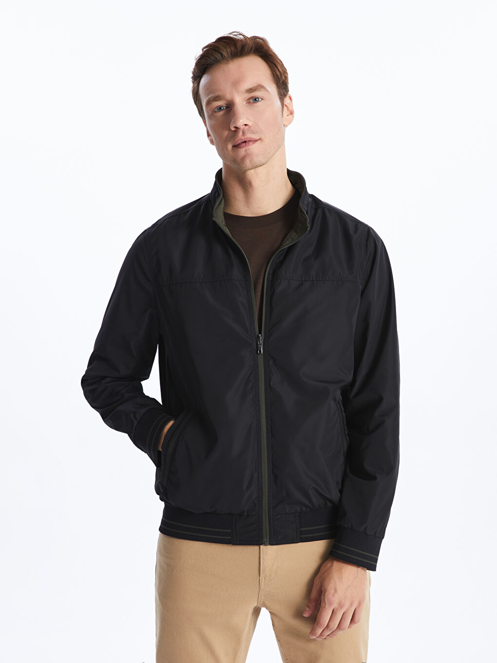 LCWAIKIKI Classic Standard Fit Funnel Neck Men's Coat -S40414Z8-K75