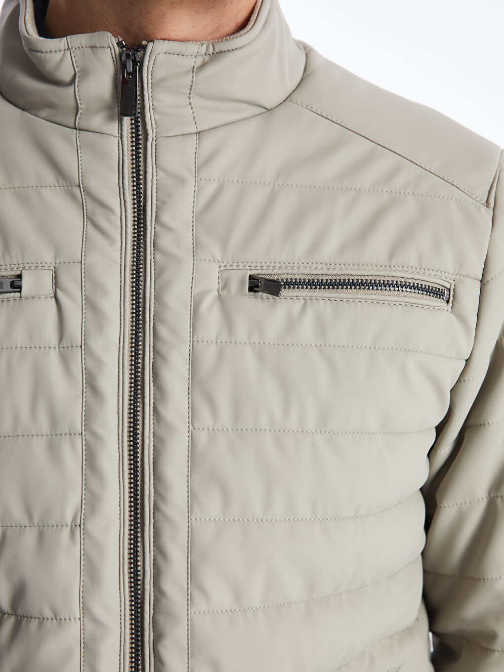 بالطو جلد صناعي بياقة قميص عادي للرجال-3